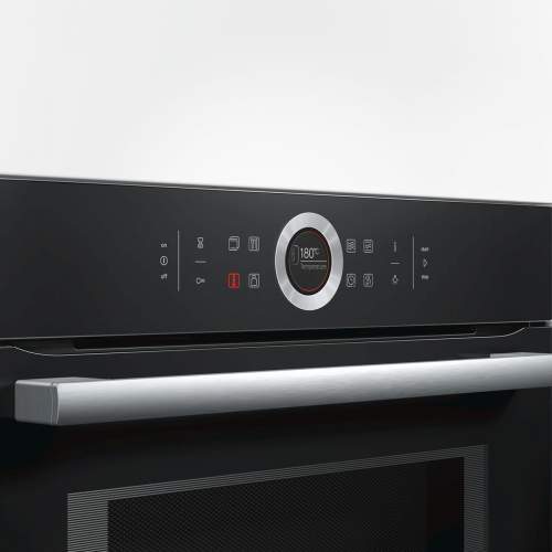 Bosch Serie 8 CMG633BB1B Black Built-In Compact Combination Oven