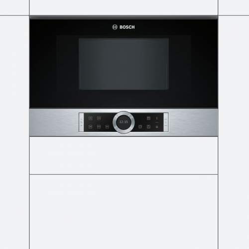 Bosch Serie 8 BFL634GS1B 39cm Stainless Steel Built-In Microwave Oven