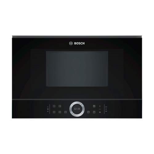 Bosch Serie 8 BFL634GB1B 39cm Black Built-In Microwave Oven