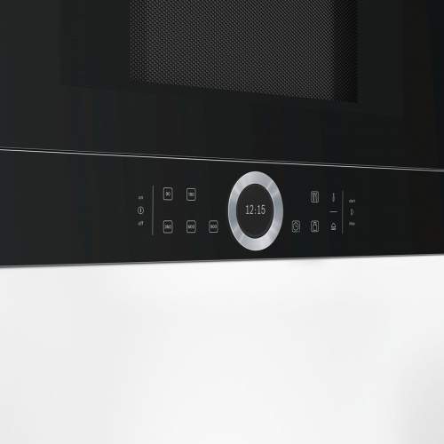 Bosch Serie 8 BFL634GB1B 39cm Black Built-In Microwave Oven