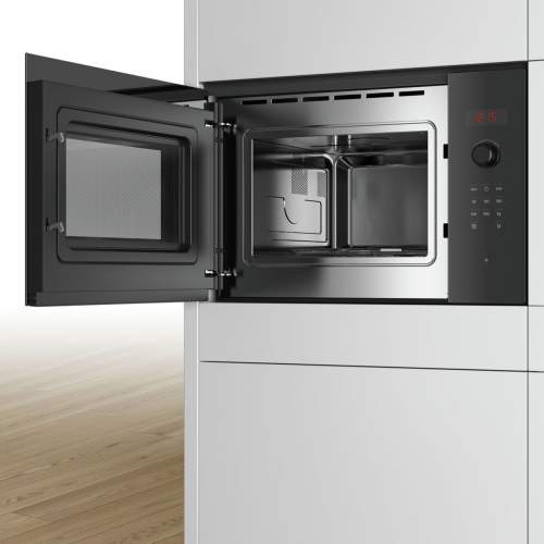 Bosch Serie 4 BFL553MB0B 38cm Black Built-In Microwave Oven