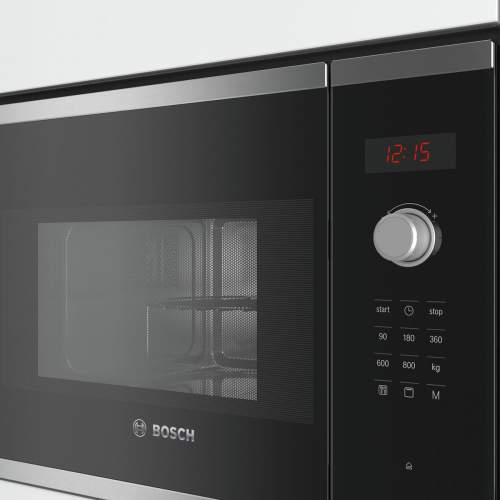 Bosch Serie 4 BEL523MS0B Stainless Steel Built-In Microwave Oven with Grill