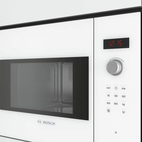 Bosch Serie 4 BFL523MW0B 38cm White Built-In Microwave Oven