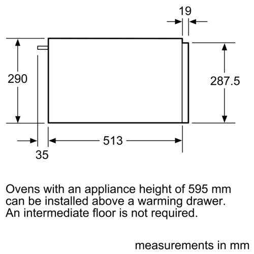 Bosch Serie 8 BID630NS1B 29cm Stainless Steel Built-In Warming Drawer