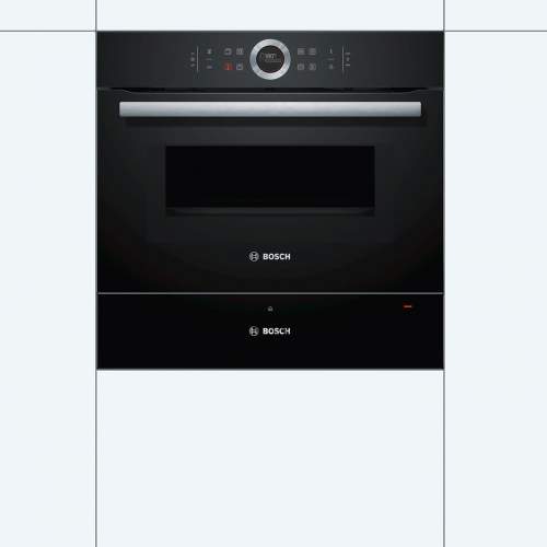 Bosch Serie 8 BIC630NB1B 14cm Black Built-In Warming Drawer