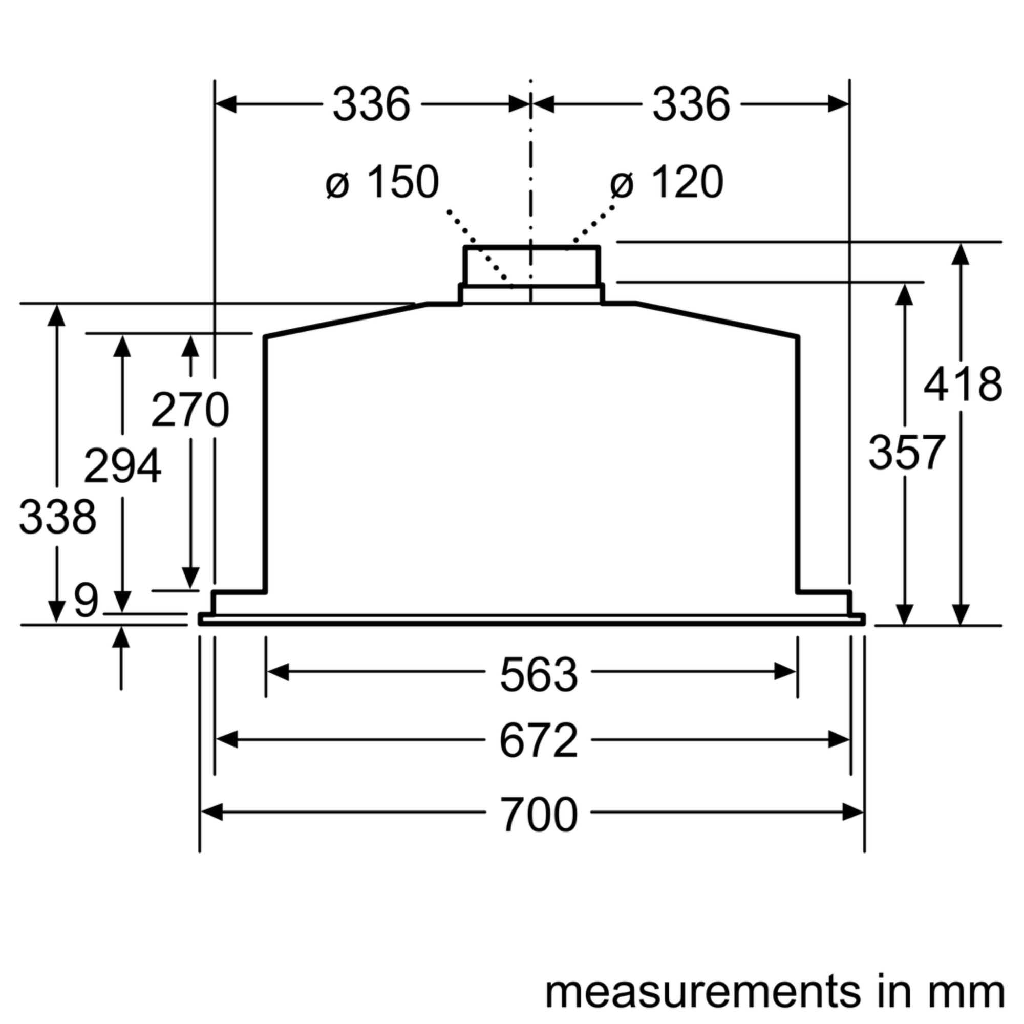 Bosch Serie 6 DHL785CGB 70cm Canopy Cooker Hood 