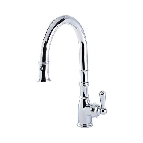 Perrin and Rowe AQUITAINE 4744 Single Lever Mixer Kitchen Tap with Pull-Down Rinse
