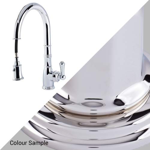 Perrin and Rowe AQUITAINE 4744 Single Lever Mixer Kitchen Tap with Pull-Down Rinse