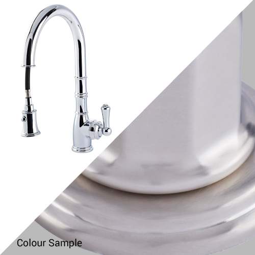 Perrin and Rowe AQUITAINE 4744 Single Lever Mixer Kitchen Tap with Pull-Down Rinse