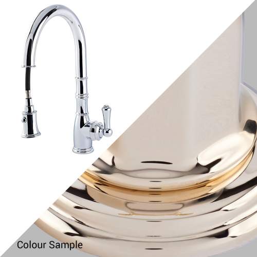 Perrin and Rowe AQUITAINE 4744 Single Lever Mixer Kitchen Tap with Pull-Down Rinse