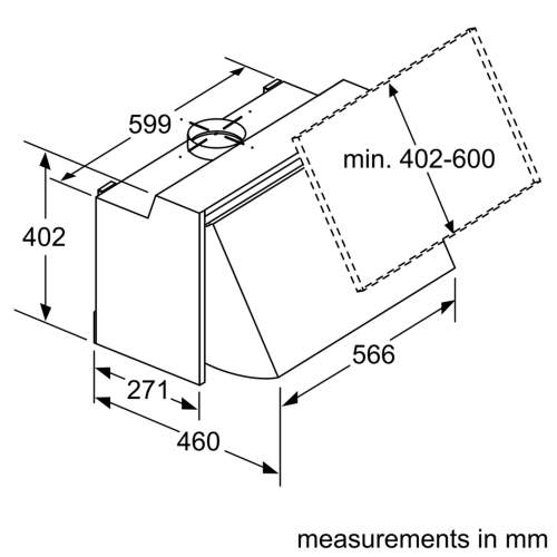 Bosch Serie 2 DEM63AC00B 60cm Integrated Cooker Hood