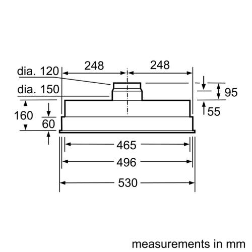 Bosch Serie 4 DHL555BLGB 53cm Canopy Cooker Hood