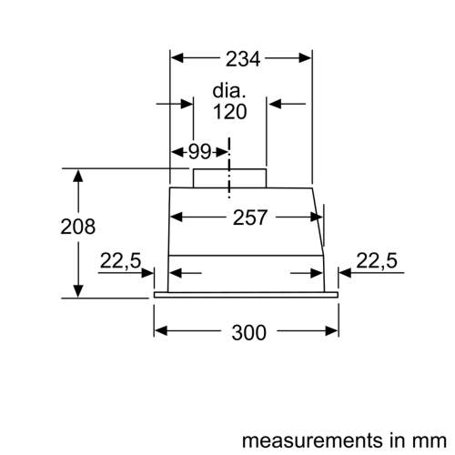 Bosch Serie 2 DLN53AA70B 53cm Canopy Cooker Hood