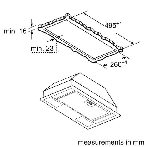 Bosch Serie 2 DLN53AA70B 53cm Canopy Cooker Hood