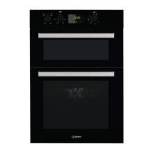 Indesit Aria IDD 6340 BL Black Electric Double Built-in Fan Oven