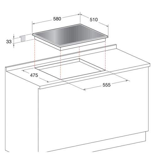 Indesit Aria PR642BKUK 60cm Gas on Glass Hob