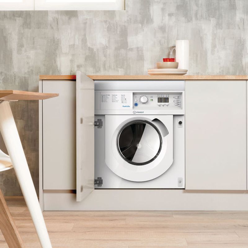 Indesit BIWMIL71252UK Integrated 7kg Washing Machine Sinks Taps