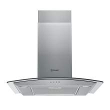 Indesit Aria IHGC6.5LMX 60cm Curved Glass Cooker Hood