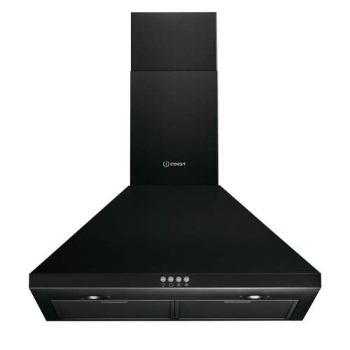 Indesit IHPC6.4LMK 60cm Black Pyramid Cooker Hood