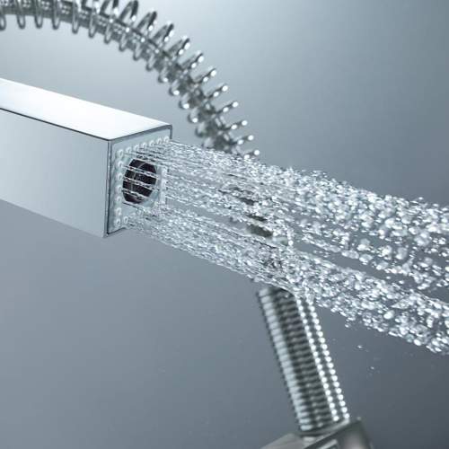 Grohe Eurocube Single Lever Professional Tap with Pull-Out Spring Spray