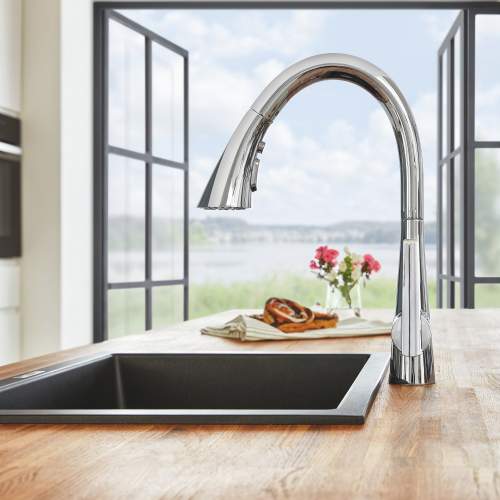 Grohe Zedra Single Lever Tap with Pull-Out Spray