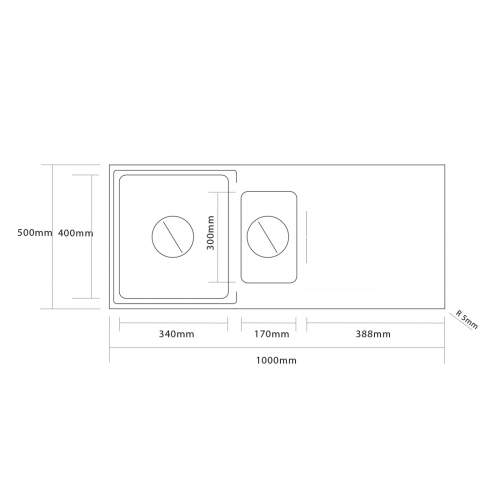 Caple Rello 150 1.5 Bowl Inset Kitchen Sink