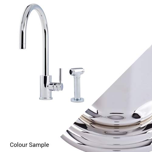 Perrin and Rowe Juliet 4012 Sink Mixer with C-Spout and Rinse