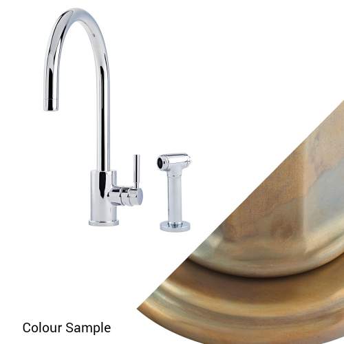 Perrin and Rowe Juliet 4012 Sink Mixer with C-Spout and Rinse