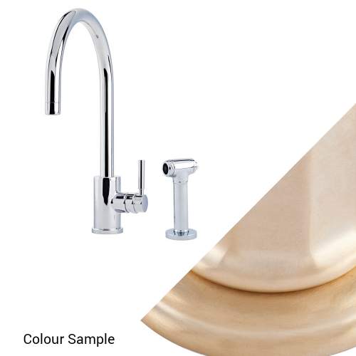 Perrin and Rowe Juliet 4012 Sink Mixer with C-Spout and Rinse