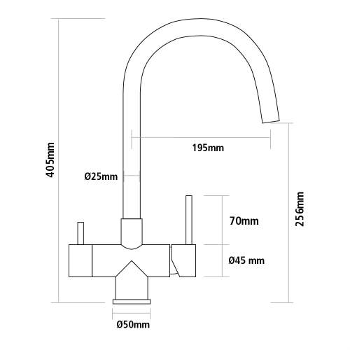 Caple VAPOS2 3 in 1 Instant Hot Water Tap