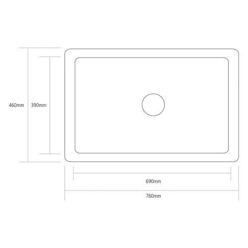 Caple CHESHIRE 760 Ceramic Kitchen Sink