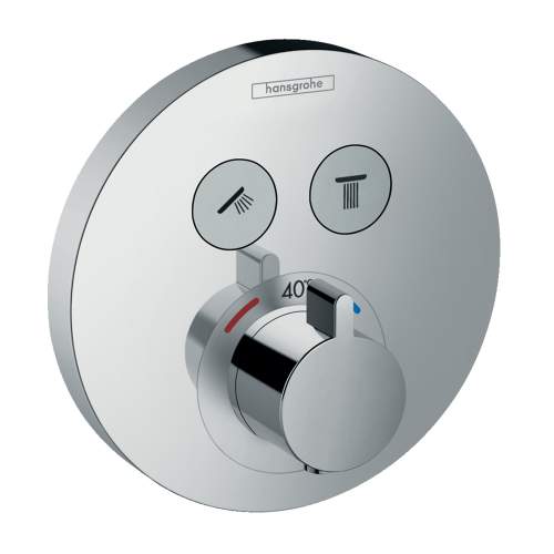 Hansgrohe Round Select Shower Valve with Raindance 240 Overhead and Select Rail Kit