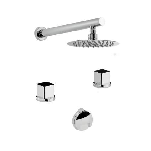 Abode AB3086 Rapture Thermostatic Deck Mounted 2 Hole Bath Overflow Filler Kit