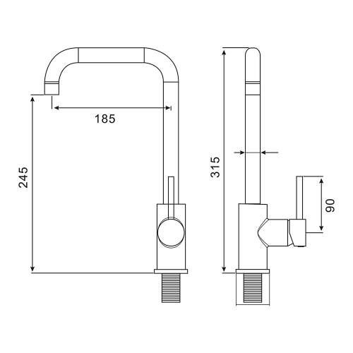 Reginox Harrow Single Lever Kitchen Tap