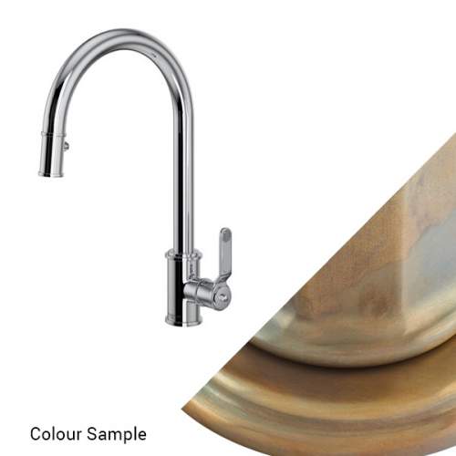 Perrin and Rowe Armstrong 4544HT Single Lever Tap with Pull Down Rinse and Textured Handle