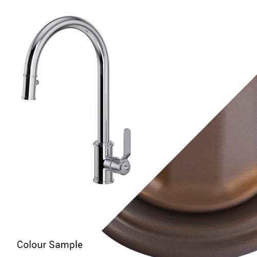 Perrin and Rowe Armstrong 4544HS Single Lever Tap with Pull Down Rinse and Smooth Handle