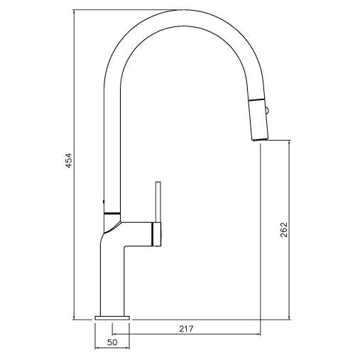 Abode Tubist Single Lever Pull Out Kitchen Tap