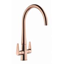 Abode Coniq R AT2126 Dual Lever Monobloc Kitchen Tap in Polished Copper