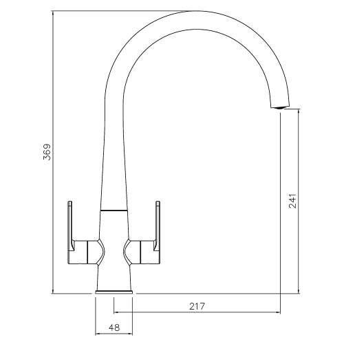 Abode Coniq R Dual Lever Monobloc Kitchen Tap