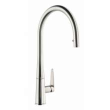 Abode Coniq R AT2120 Single Lever Pull Out Kitchen Tap in Brushed Nickel