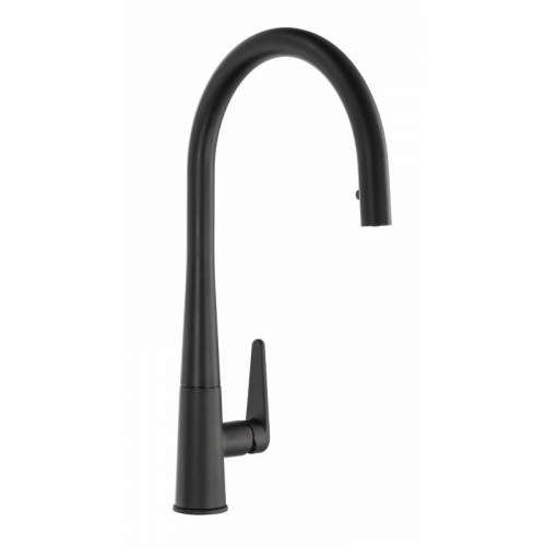 Abode Coniq R AT2121 Single Lever Pull Out Kitchen Tap in Matt Black