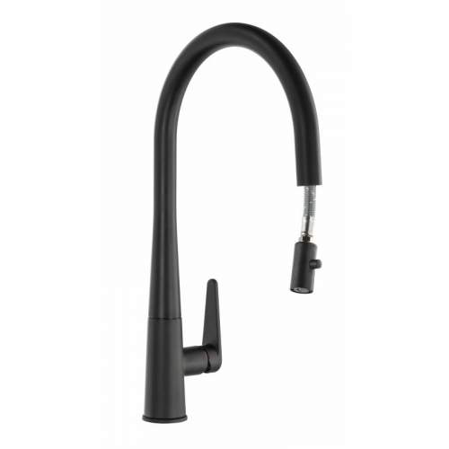 Abode Coniq R AT2121 Single Lever Pull Out Kitchen Tap in Matt Black