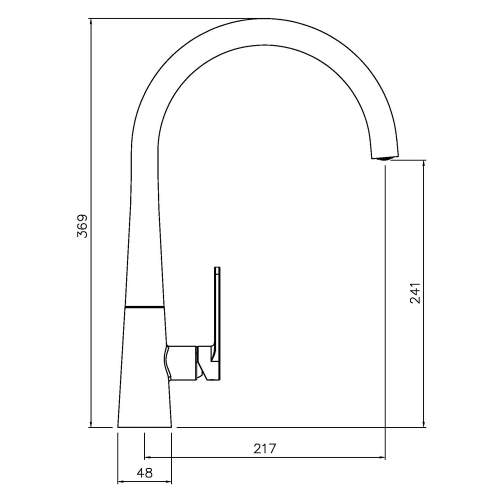 Abode Coniq R Single Lever Kitchen Tap