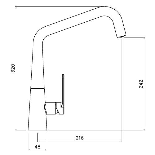 Abode Coniq S Single Lever Kitchen Tap