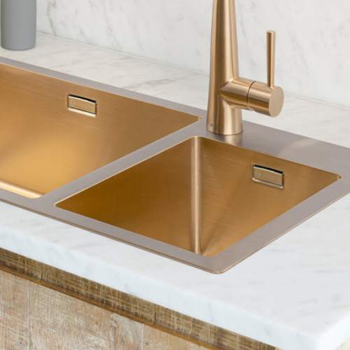 Caple MODE 175 1.5 Bowl Gold and Silver Kitchen Sink