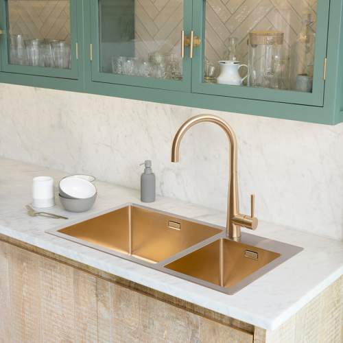 Caple MODE 175 1.5 Bowl Gold and Silver Kitchen Sink