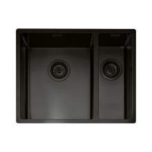 Caple MODE 3415/R/BS 1.5 Bowl Kitchen Sink in Black Steel