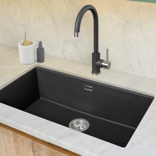 Caple ASPEN Stainless Steel and Granite Kitchen Tap