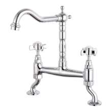 Reginox SAMARA Cranked Leg Classic Style Bridge Mixer Tap