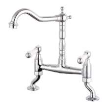 Reginox SEGURA Cranked Leg Classic Style Bridge Mixer Tap